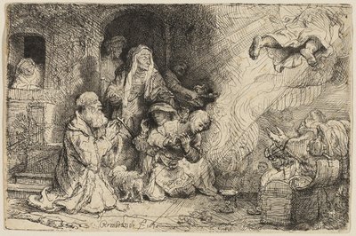 Englen afgår fra Tobias familie af Rembrandt van Rijn