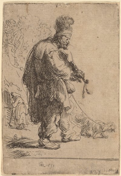 Den blinde spillemand af Rembrandt van Rijn