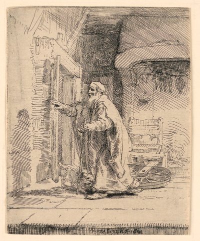 The Blindness of Tobit: The Larger Plate af Rembrandt van Rijn