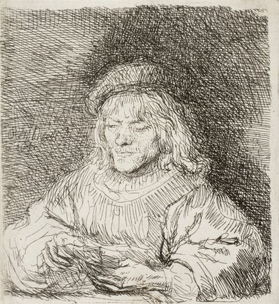 Kortspilleren, 1641 af Rembrandt van Rijn