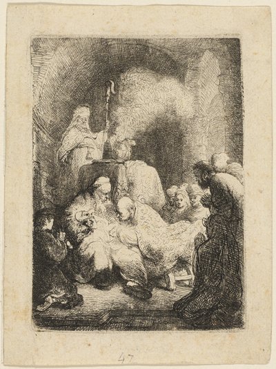 Omskæringen: Lille tallerken af Rembrandt van Rijn