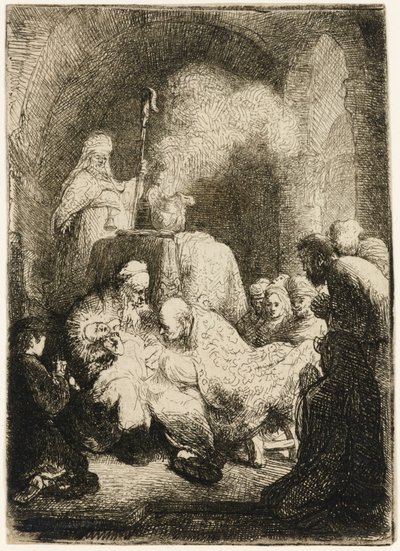 Omskæringen: lille tallerken, 1630. af Rembrandt van Rijn