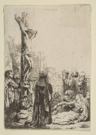 Korsfæstelsen: Lille tallerken, ca. 1635. af Rembrandt van Rijn