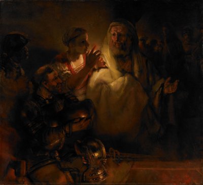 Sankt Peters fornægtelse, 1660 af Rembrandt van Rijn