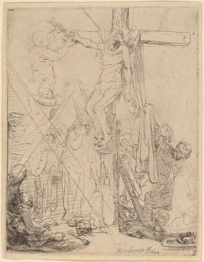 Nedstigningen fra korset: en skitse af Rembrandt van Rijn
