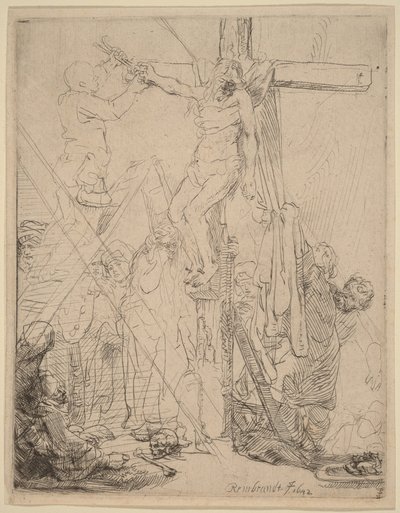 Nedtagelsen fra korset: en skitse af Rembrandt van Rijn