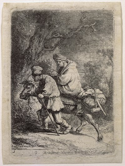 Flugten til Egypten af Rembrandt van Rijn
