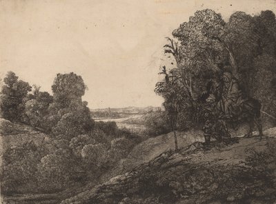 Flugten til Egypten: Ændret fra Seghers, ca. 1653. af Rembrandt van Rijn