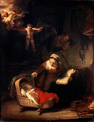 Den hellige familie, 1645. af Rembrandt van Rijn