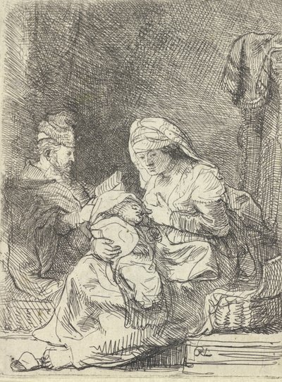 Den hellige familie, ca. 1632. af Rembrandt van Rijn