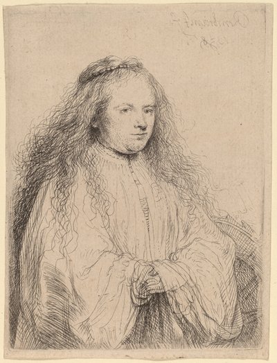 Den lille jødiske brud (Saskia som Saint Catherine) af Rembrandt van Rijn