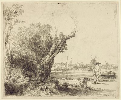 The Omval, 1645 (ætsning og tørnål på papir) af Rembrandt van Rijn