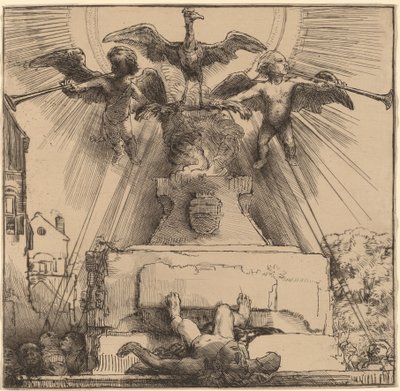 Føniks eller statuen væltet af Rembrandt van Rijn
