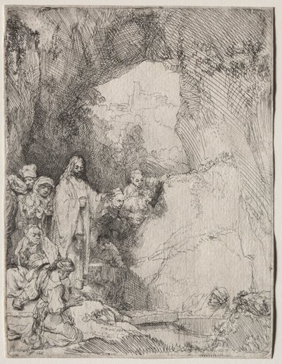 The Raising of Lazarus: Small Plate, 1642. af Rembrandt van Rijn