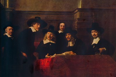 Prøvetagningsmyndighederne, 1662, 1938. af Rembrandt van Rijn