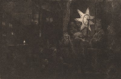 The Star of the Kings: a Night Piece, ca. 1651. af Rembrandt van Rijn
