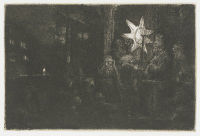The Star of the Kings: et natstykke af Rembrandt van Rijn