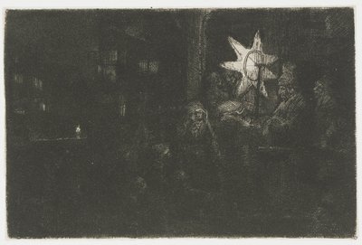 The Star of the Kings: et natstykke af Rembrandt van Rijn