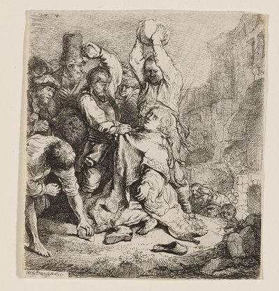 Steningen af den hellige Stefanus af Rembrandt van Rijn