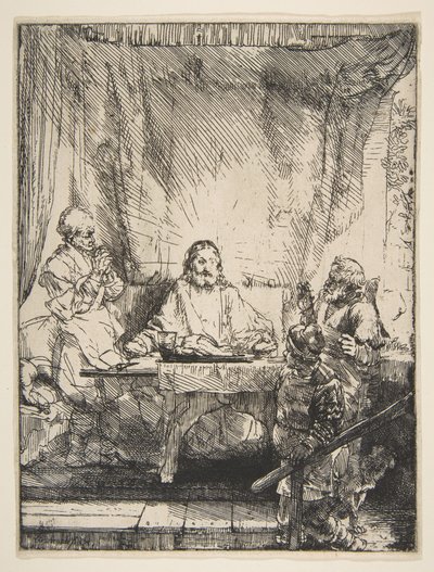 Nadveren i Emmaus, 1654. af Rembrandt van Rijn