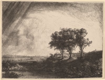 De tre træer af Rembrandt van Rijn