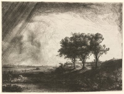 De tre træer af Rembrandt van Rijn