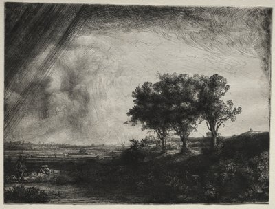 De tre træer af Rembrandt van Rijn