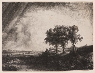 De tre træer af Rembrandt van Rijn