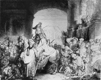 Mordokajs triumf, ca. 1640 af Rembrandt van Rijn