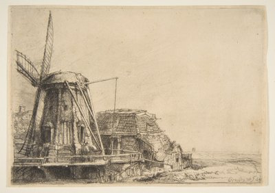 Vindmøllen, 1641. af Rembrandt van Rijn