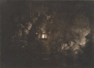 Hyrdernes tilbedelse: et natstykke af Rembrandt van Rijn