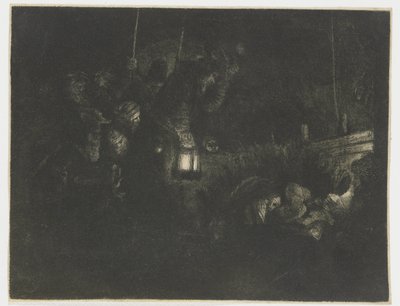 Hyrdernes tilbedelse: et natstykke af Rembrandt van Rijn