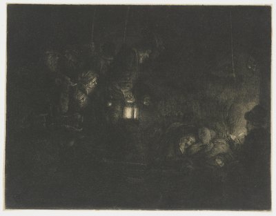 Hyrdernes tilbedelse: et natstykke af Rembrandt van Rijn