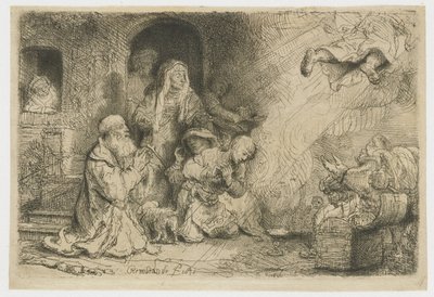 Englen forlader familien til Tobias af Rembrandt van Rijn