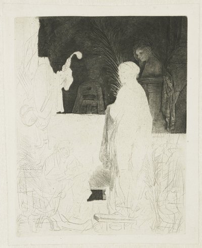Kunstneren, der tegner efter modellen af Rembrandt van Rijn