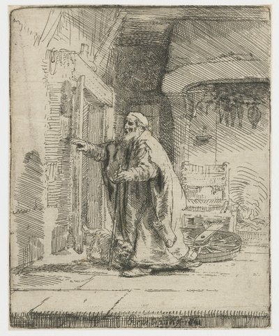 Tobits blindhed: den større plade af Rembrandt van Rijn
