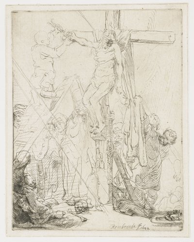 Nedstigningen fra korset: En skitse af Rembrandt van Rijn