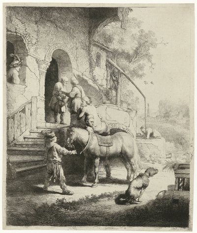 Den barmhjertige samaritaner af Rembrandt van Rijn
