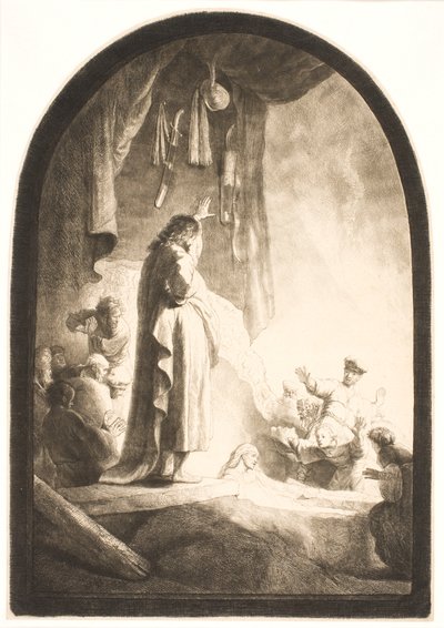 Lazarus’ opvækkelse: det store billede af Rembrandt van Rijn