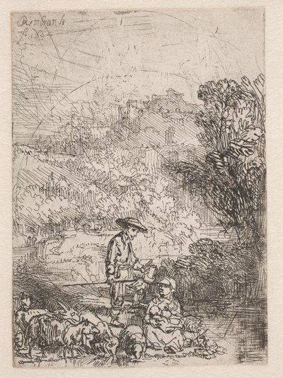 Hyrden og hans familie af Rembrandt van Rijn