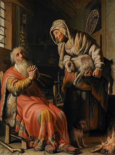 Tobit anklager Anna. 1626 af Rembrandt van Rijn