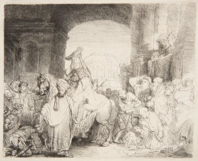 Mordokajs triumf af Rembrandt van Rijn