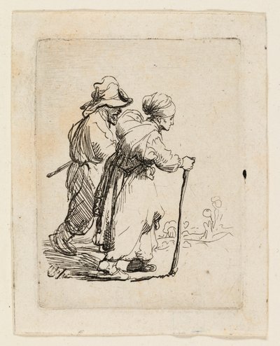 To Vagabonder, en Mand og en Kvinde af Rembrandt van Rijn
