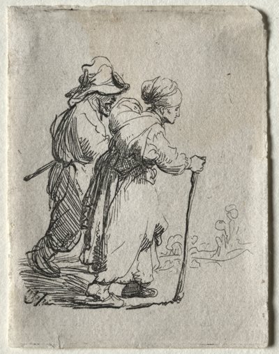 To Vagabonder, en Mand og en Kvinde af Rembrandt van Rijn