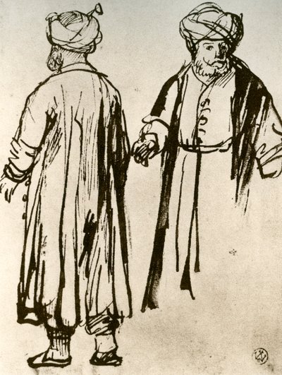 To tyrkere går, 1913. af Rembrandt van Rijn