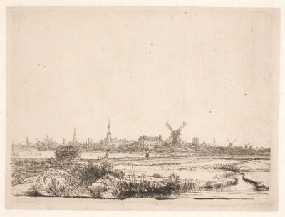 Udsigt mod Amsterdam af Rembrandt van Rijn