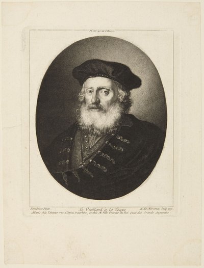 Gammel mand med baret af Rembrandt van Rijn