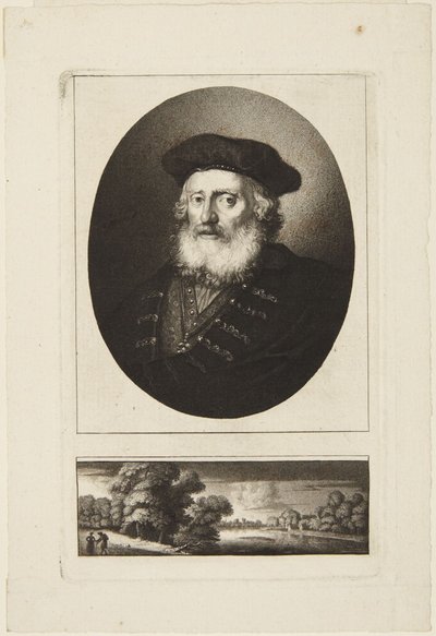 Gammel mand med toque af Rembrandt van Rijn