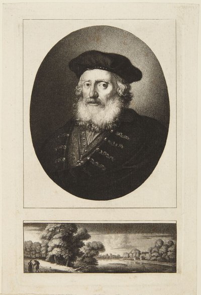 Gammel mand med hue af Rembrandt van Rijn