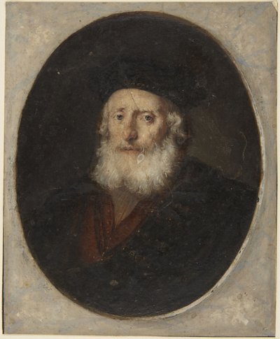 Gammel mand med toque af Rembrandt van Rijn